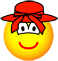 Rode hoed emoticon  