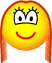 Rood harige emoticon  