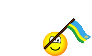 Rwanda vlag zwaaien emoticon  geanimeerd