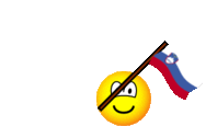 Slovenië vlag zwaaien emoticon  geanimeerd