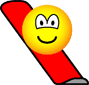 Snowboardende emoticon  