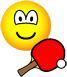 Tafeltennis spelende emoticon ping pong 