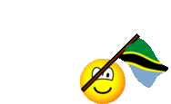 Tanzania vlag zwaaien emoticon  geanimeerd