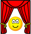 Theater emoticon open gordijn 