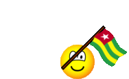 Togo vlag zwaaien emoticon  geanimeerd