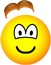 Toupet afwaaiende emoticon  