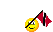 Trinidad en Tobago vlag zwaaien emoticon  geanimeerd