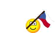 Tsjechië vlag zwaaien emoticon  geanimeerd