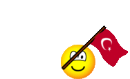 Turkije vlag zwaaien emoticon  geanimeerd