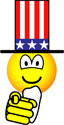 Uncle Sam emoticon wijzend 