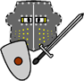 Vechtende ridder emoticon  