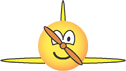 Vliegtuig emoticon Propeller 