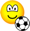 Voetballende emoticon  