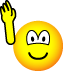 Vraag emoticon Hand opsteken 