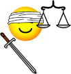 Vrouwe Justitia emoticon  