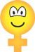 Vrouwlijke emoticon  