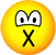 X emoticon pratende 