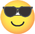 Zonnebril emoticon  