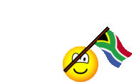 Zuid-Afrika vlag zwaaien emoticon  geanimeerd