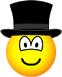 Zwarte hoed emoticon  