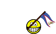 Amerikaans Samoa vlag zwaaien smile  geanimeerd