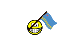 Aruba vlag zwaaien smile  geanimeerd