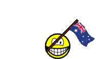 Ashmore en Cartier Eilanden vlag zwaaien smile  geanimeerd