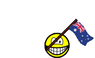 Australië vlag zwaaien smile  geanimeerd