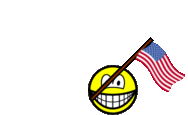 Baker Island vlag zwaaien smile  geanimeerd