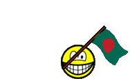 Bangladesh vlag zwaaien smile  geanimeerd