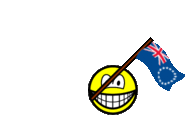Cook Islands vlag zwaaien smile  geanimeerd