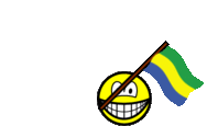 Gabon vlag zwaaien smile  geanimeerd