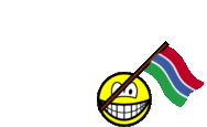 Gambia vlag zwaaien smile  geanimeerd