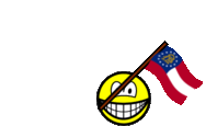 Georgia vlag zwaaien smile  Amerikaanse staat geanimeerd