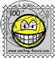 Gestempelde postzegel smile  