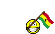 Ghana vlag zwaaien smile  geanimeerd