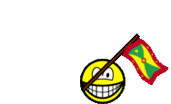 Grenada vlag zwaaien smile  geanimeerd