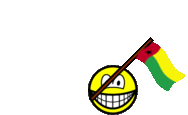 Guinee-Bissau vlag zwaaien smile  geanimeerd