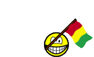 Guinee-vlag zwaaien smile  geanimeerd