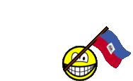 Haïti vlag zwaaien smile  geanimeerd