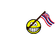 Hawaii vlag zwaaien smile  Amerikaanse staat geanimeerd