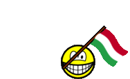 Hongarije vlag zwaaien smile  geanimeerd
