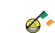 Ierland vlag zwaaien smile  geanimeerd