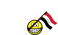 Irak vlag zwaaien smile  geanimeerd