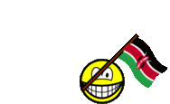 Kenia vlag zwaaien smile  geanimeerd