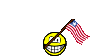 Liberia vlag zwaaien smile  geanimeerd