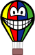 Luchtballon smile gekleurd 