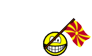 Macedonië vlag zwaaien smile  geanimeerd
