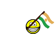Niger vlag zwaaien smile  geanimeerd
