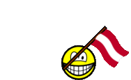 Oostenrijk vlag zwaaien smile  geanimeerd